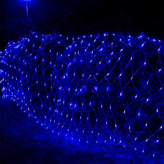 Luces Malla LED 480 Luces 4x1 M Luz Navidad Azul Cable Transparente LEDN480LAZ