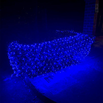 Luces Malla LED 480 Luces 4x1 M Luz Navidad Azul Cable Transparente LEDN480LAZ