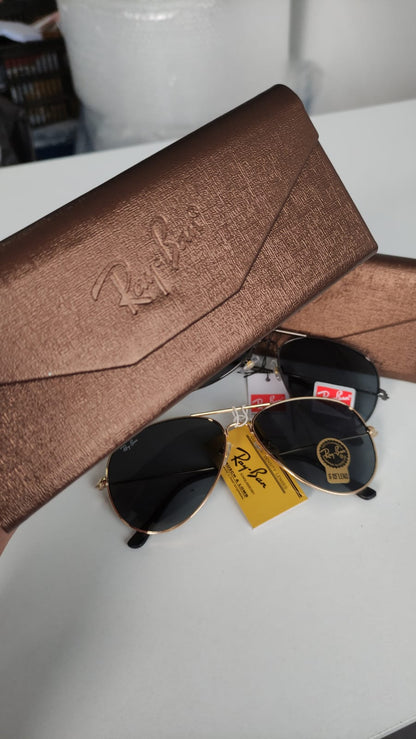 KIT GAFAS RAYBAN X2 (DOS GAFAS RAYBAN TIPO PILOTO + ESTUCHES DE LUJO UNISEX)