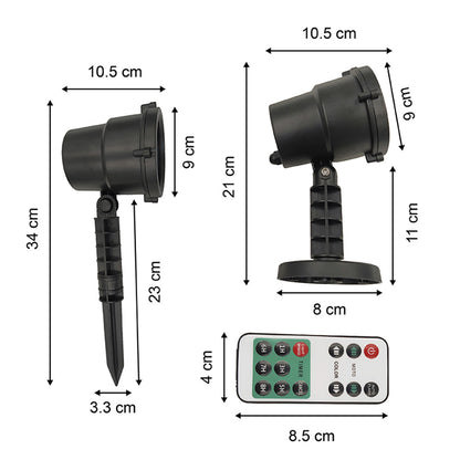 Proyector Luz LED Multipunto Exterior Interior + Control Remoto 1650V