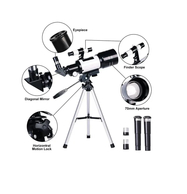 Telescopio Astronomico Monocular F30070m Con Soporte Celular